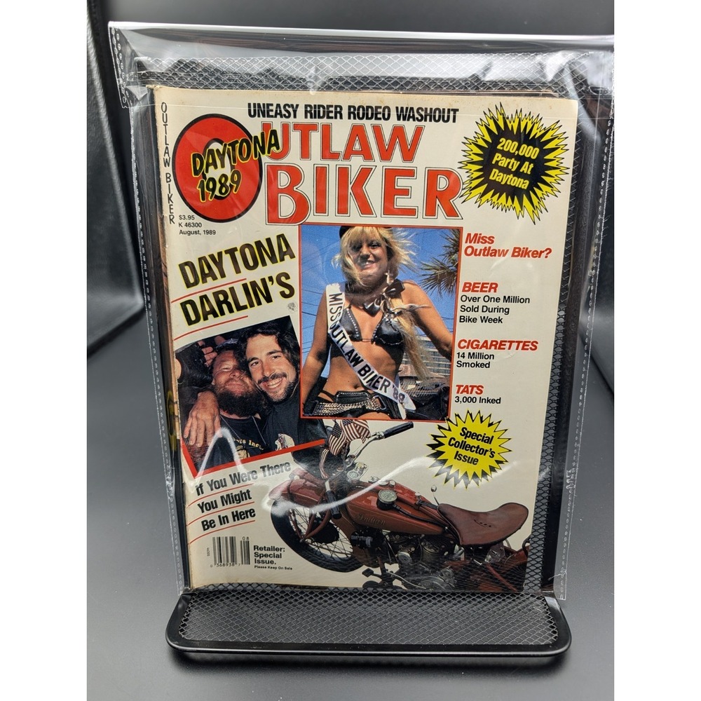 Vintage Outlaw Biker Magazine August 1989 Daytona Darlin's Collector's Issue